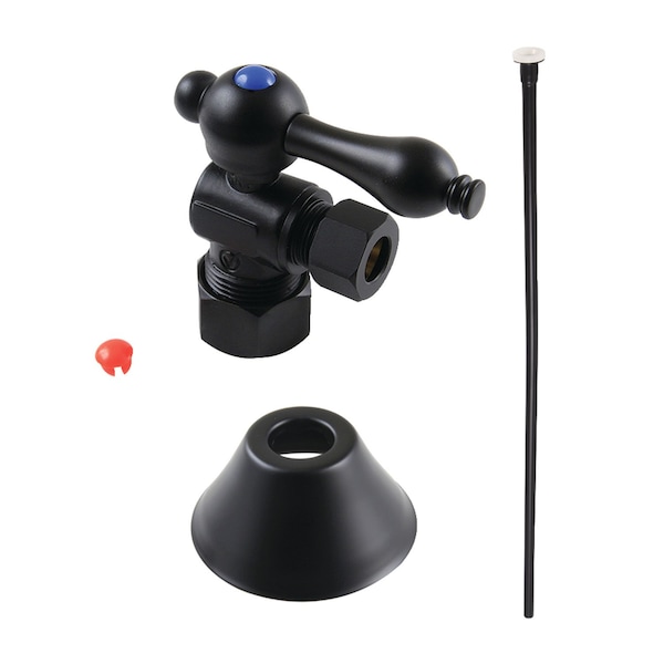 Plumbing Toilet Trim Kit, 58Inch x 38Inch OD Comp, Matte Black